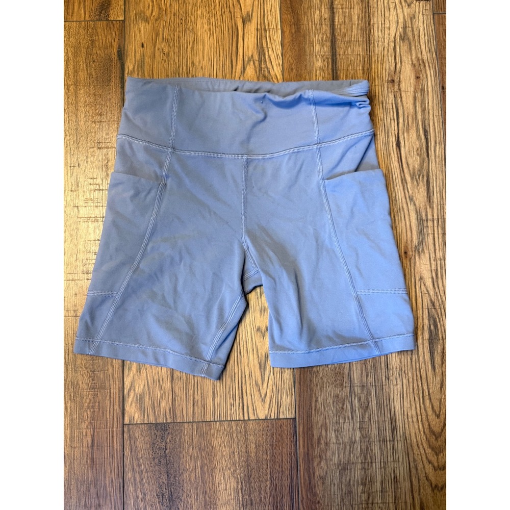 Athleta Girl Stash Your Treasures Bike Short Blue Periwinkle Size L 12 Shorts